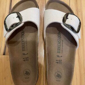 Birkenstock Madrid Linen Textile Sandal (41)